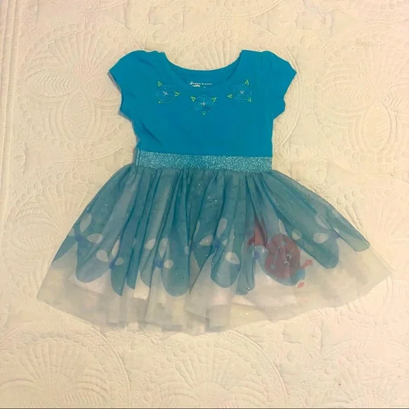 Dreamworks TROLLS toddler girls blue Poppy tulle dress - Picture 7 of 7